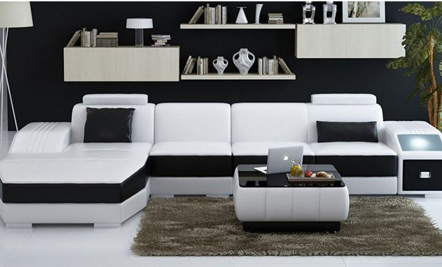 Duncan - Leather Sofa Lounge Set